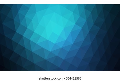 Dark blue polygonal illustration, which consist of triangles. Geometric background in Origami style with gradient. Triangular design for your business in vector.