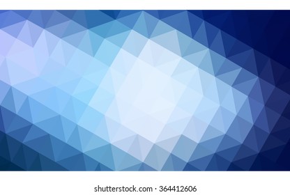 Dark blue polygonal illustration, which consist of triangles. Geometric background in Origami style with gradient. Triangular design for your business in vector.