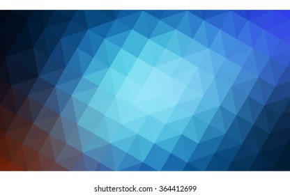 Dark blue polygonal illustration, which consist of triangles. Geometric background in Origami style with gradient. Triangular design for your business in vector.