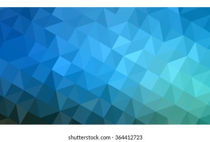 Dark blue polygonal illustration, which consist of triangles. Geometric background in Origami style with gradient. Triangular design for your business in vector.