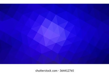 Dark blue polygonal illustration, which consist of triangles. Geometric background in Origami style with gradient. Triangular design for your business in vector.