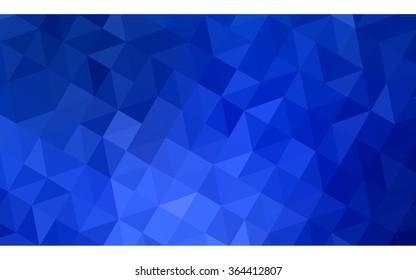 Dark blue polygonal illustration, which consist of triangles. Geometric background in Origami style with gradient. Triangular design for your business in vector.