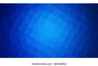 Dark blue polygonal illustration, which consist of triangles. Geometric background in Origami style with gradient. Triangular design for your business in vector.