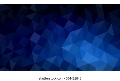 Dark blue polygonal illustration, which consist of triangles. Geometric background in Origami style with gradient. Triangular design for your business in vector.