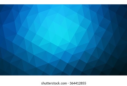 Dark blue polygonal illustration, which consist of triangles. Geometric background in Origami style with gradient. Triangular design for your business in vector.