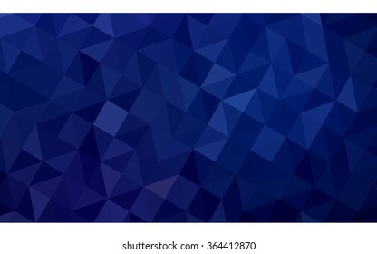 Dark blue polygonal illustration, which consist of triangles. Geometric background in Origami style with gradient. Triangular design for your business in vector.