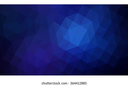 Dark blue polygonal illustration, which consist of triangles. Geometric background in Origami style with gradient. Triangular design for your business in vector.