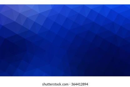Dark blue polygonal illustration, which consist of triangles. Geometric background in Origami style with gradient. Triangular design for your business in vector.
