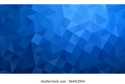 Dark blue polygonal illustration, which consist of triangles. Geometric background in Origami style with gradient. Triangular design for your business in vector.