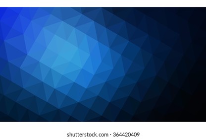 Dark blue polygonal illustration, which consist of triangles. Geometric background in Origami style with gradient. Triangular design for your business in vector.