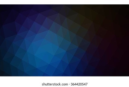 Dark blue polygonal illustration, which consist of triangles. Geometric background in Origami style with gradient. Triangular design for your business in vector.