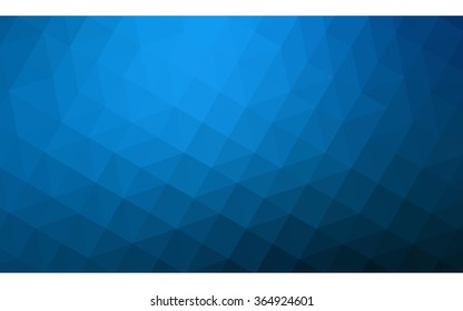 Dark blue polygonal illustration, which consist of triangles. Geometric background in Origami style with gradient. Triangular design for your business in vector.