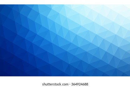 Dark blue polygonal illustration, which consist of triangles. Geometric background in Origami style with gradient. Triangular design for your business in vector.