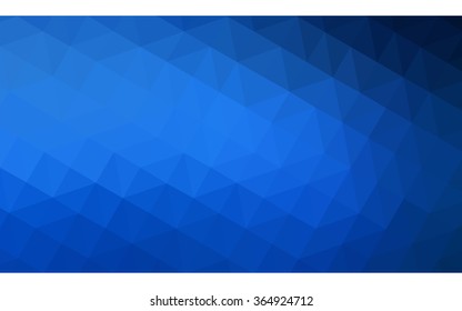 Dark blue polygonal illustration, which consist of triangles. Geometric background in Origami style with gradient. Triangular design for your business in vector.