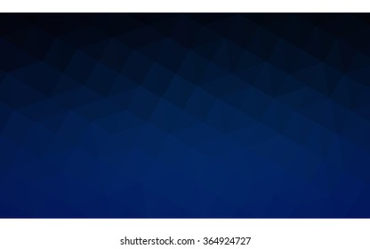 Dark blue polygonal illustration, which consist of triangles. Geometric background in Origami style with gradient. Triangular design for your business in vector.