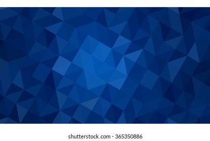 Dark blue polygonal illustration, which consist of triangles. Geometric background in Origami style with gradient. Triangular design for your business.