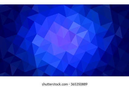 Dark blue polygonal illustration, which consist of triangles. Geometric background in Origami style with gradient. Triangular design for your business.