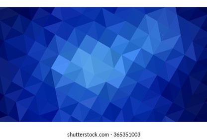 Dark blue polygonal illustration, which consist of triangles. Geometric background in Origami style with gradient. Triangular design for your business.