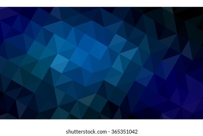 Dark blue polygonal illustration, which consist of triangles. Geometric background in Origami style with gradient. Triangular design for your business.