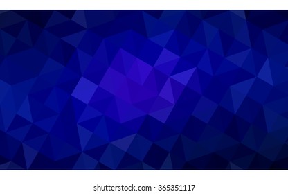 Dark blue polygonal illustration, which consist of triangles. Geometric background in Origami style with gradient. Triangular design for your business.