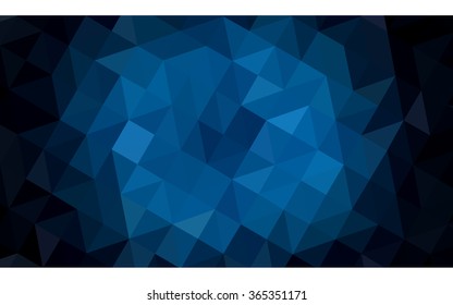 Dark blue polygonal illustration, which consist of triangles. Geometric background in Origami style with gradient. Triangular design for your business.