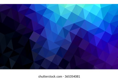 Dark blue polygonal illustration, which consist of triangles. Geometric background in Origami style with gradient. Triangular design for your business.
