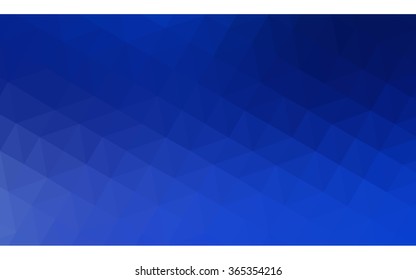 Dark blue polygonal illustration, which consist of triangles. Geometric background in Origami style with gradient. Triangular design for your business.