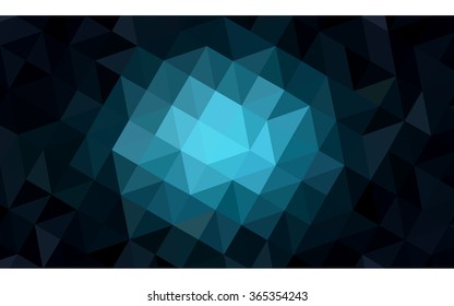 Dark blue polygonal illustration, which consist of triangles. Geometric background in Origami style with gradient. Triangular design for your business.