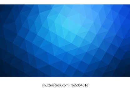 Dark blue polygonal illustration, which consist of triangles. Geometric background in Origami style with gradient. Triangular design for your business.