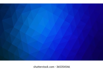 Dark blue polygonal illustration, which consist of triangles. Geometric background in Origami style with gradient. Triangular design for your business.