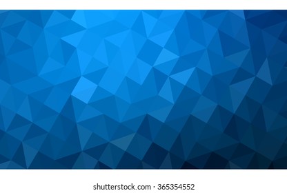 Dark blue polygonal illustration, which consist of triangles. Geometric background in Origami style with gradient. Triangular design for your business.