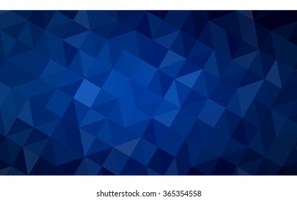 Dark blue polygonal illustration, which consist of triangles. Geometric background in Origami style with gradient. Triangular design for your business.