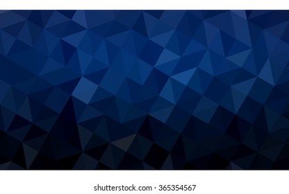 Dark blue polygonal illustration, which consist of triangles. Geometric background in Origami style with gradient. Triangular design for your business.