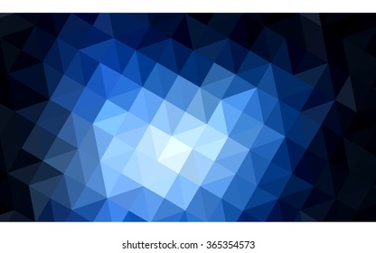 Dark blue polygonal illustration, which consist of triangles. Geometric background in Origami style with gradient. Triangular design for your business.