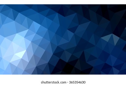 Dark blue polygonal illustration, which consist of triangles. Geometric background in Origami style with gradient. Triangular design for your business.