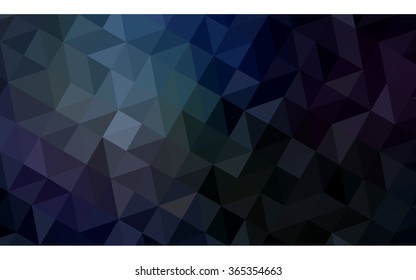 Dark blue polygonal illustration, which consist of triangles. Geometric background in Origami style with gradient. Triangular design for your business.