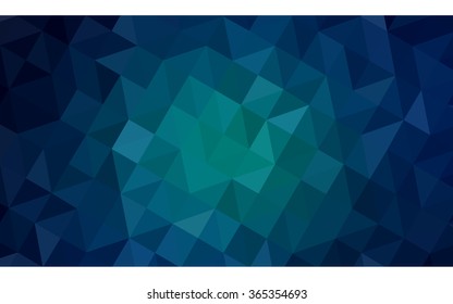 Dark blue polygonal illustration, which consist of triangles. Geometric background in Origami style with gradient. Triangular design for your business.