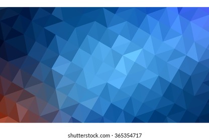 Dark blue polygonal illustration, which consist of triangles. Geometric background in Origami style with gradient. Triangular design for your business.