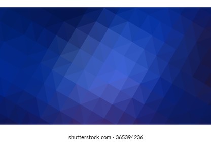 Dark blue polygonal illustration, which consist of triangles. Geometric background in Origami style with gradient. Triangular design for your business in vector.