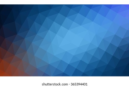 Dark blue polygonal illustration, which consist of triangles. Geometric background in Origami style with gradient. Triangular design for your business in vector.