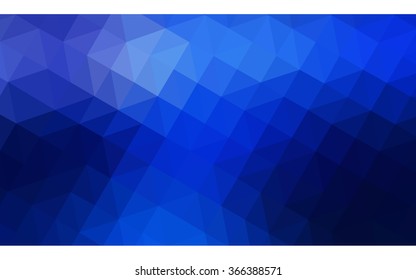 Dark blue polygonal illustration, which consist of triangles. Geometric background in Origami style with gradient. Triangular design for your business.