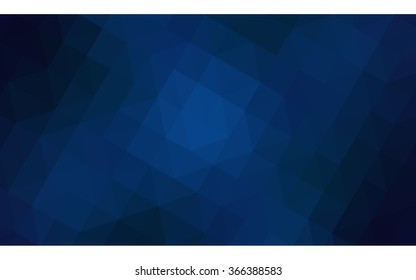 Dark blue polygonal illustration, which consist of triangles. Geometric background in Origami style with gradient. Triangular design for your business.