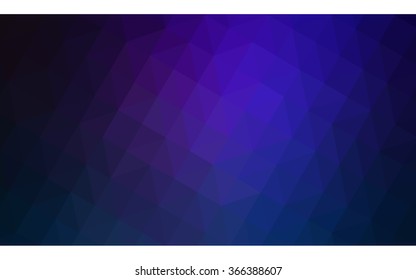 Dark blue polygonal illustration, which consist of triangles. Geometric background in Origami style with gradient. Triangular design for your business.