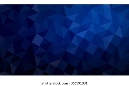 Dark blue polygonal illustration, which consist of triangles. Geometric background in Origami style with gradient. Triangular design for your business.