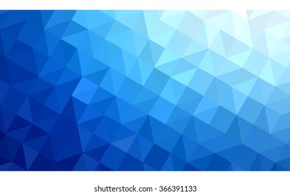 Dark blue polygonal illustration, which consist of triangles. Geometric background in Origami style with gradient. Triangular design for your business.