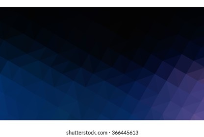 Dark blue polygonal illustration, which consist of triangles. Geometric background in Origami style with gradient. Triangular design for your business in vector.