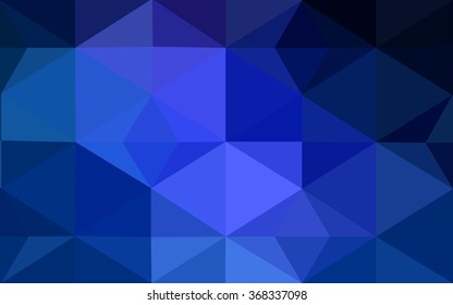 Dark blue polygonal illustration, which consist of triangles. Geometric background in Origami style with gradient. Triangular design for your business.