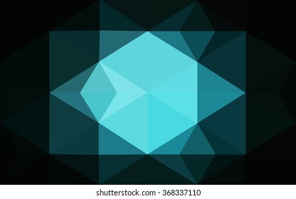 Dark blue polygonal illustration, which consist of triangles. Geometric background in Origami style with gradient. Triangular design for your business.