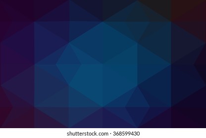Dark blue polygonal illustration, which consist of triangles. Geometric background in Origami style with gradient. Triangular design for your business.