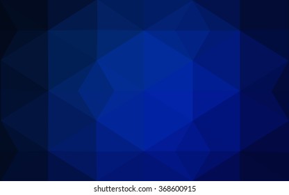 Dark blue polygonal illustration, which consist of triangles. Geometric background in Origami style with gradient. Triangular design for your business.